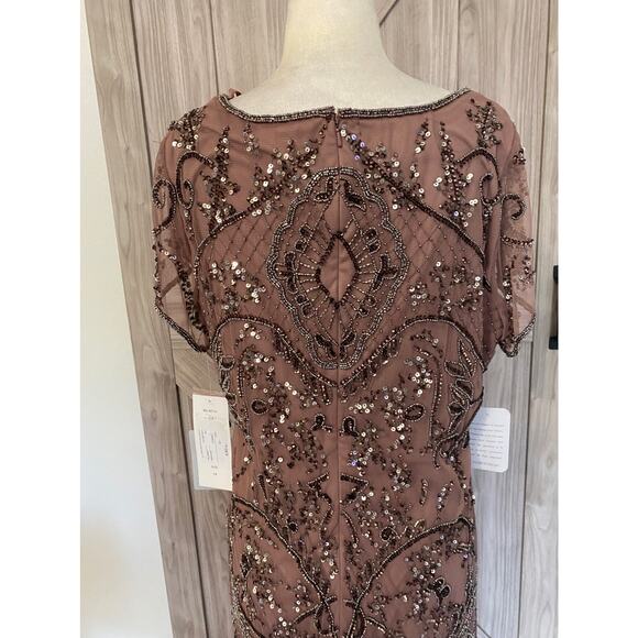 NWT Pissarro  Nights size 14 long beaded dress - Picture 8 of 9